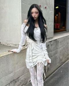 meltthelady gather drawstring minidress