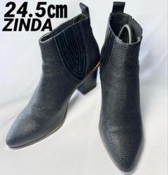 ✨美品✨ZINDA ジンダ　ショートブーツ　ブラック　スペイン　24.5