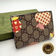 激レア✨グッチ 折り財布 アップル マーモント GGスプリーム ウォレット 林檎