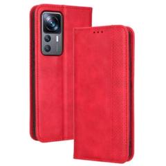 Xiaomi Mi 12T Pro ケース 手帳型 マグネット 赤