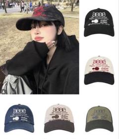 美品Aeae 韓国ベースボールキャップ ネイビー