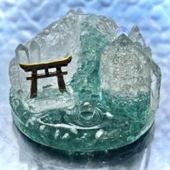 ✨秘密の滝✨鳥居✨神社✨オルゴナイト✨オブジェ✨アパタイト✨水晶✨