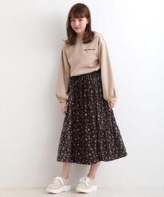 majestic legon 切り替えフラワースカートのサムネイル