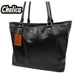 chelica チェリカ ブラックレザートートバッグ ビジネストート 大容量 2025年最新】Chelica トートバッグの人気アイテム - メルカリ
