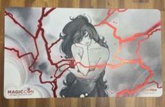 【超美品】mtg 稲妻の天使　プレイマットrk post直筆サイン入り 超美品】mtg 稲妻の天使 プレイマットrk post直筆サイン入り