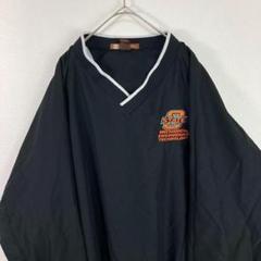 USA古着 harriton ナイロンプルオーバー ナイロンジャケット 黒