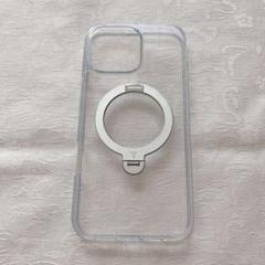 ☆iPhone 16 Pro Max 用 ケース ゼンマイ式スタンド クリア