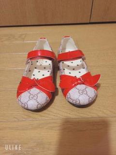 GUCCI キッズシューズ マリーナス 赤 上品でかわいい靴