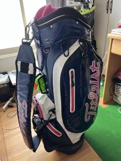 値下げしました　綺麗目Titleist キャディバッグ 紺/ピンク 値下げしました 綺麗目Titleist キャディバッグ 紺/ピンク