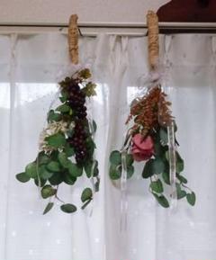 造花スワッグ 花束 ブーケ 壁掛