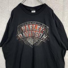 ハーレーダビッドソン　両面プリント　ビックロゴ　バイク Tシャツ 2XL
