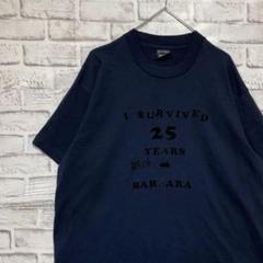 USA製90sヴィンテージTシャツ！シングルステッチ　ネイビー半袖古着XL78