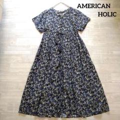 AMERICAN HOLIC アメリカンホリック 花柄切替ギャザーワンピース F