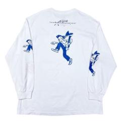 安価 希少品！ TENDERLOIN 長袖 Tシャツ ロンT ホワイト 白 青紺 XL トップス