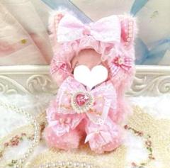 10〜14cm おすわり着ぐるみ ねこ ハンドメイド ぬい服