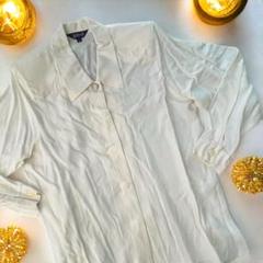 (S9)jasmi silk ジャスミ　シルク　長袖シャツ　レディース Lのサムネイル