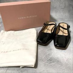 ファビオルスコーニ (36) ストラップパンプス　ミュール　スクエアトゥ　黒