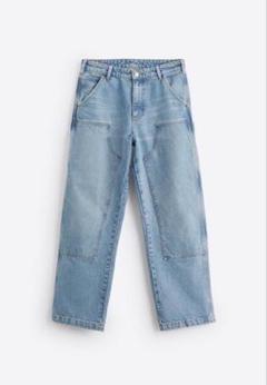ZARA RHUIGIライトブルー ワイドレッグデニム 40 ペインターデニム
