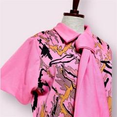vintageヴィンテージワンピースシングルリボンタイピンクレトロUSA海外古着