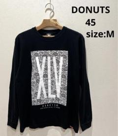 ドーナツ45 DONUTS45 Tシャツ 長袖 ロンT ブラック メンズ M 黒