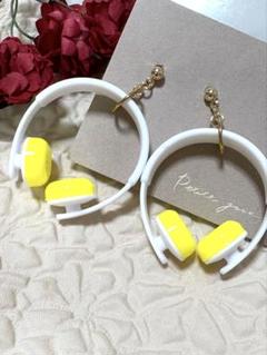 再販♡ヘッドホンピアス2 ホワイト　ミニチュア　可愛い