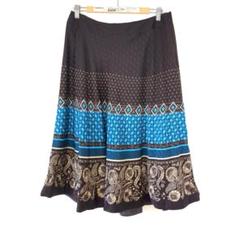 【美品】HIROKO BISヒロコビス　フレアスカート　花柄　15AB