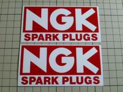 正規品 NGK SPARK PLUGS ステッカー 2枚(110mm×55mm)
