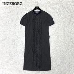 INGEBORG - 美品　INGEBORG フリル&amp;ピンタック　ストレッチデニムブラウス　羽織り 美品 INGEBORG フリル&ピンタック ストレッチデニムブラウス