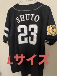 【交流戦サマーセール】新品★ホークス周東佑京選手レプリカユニフォームＬ 受注生産】OB戦 SPECIAL MATCH 黒鷹 大道典良