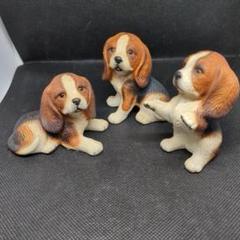 値下　ビーグル犬の置物 3体セット