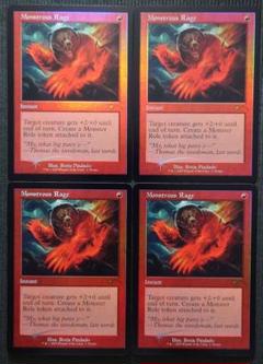 mtg 旧枠 FOIL 4枚セット 巨怪の怒り 英語版