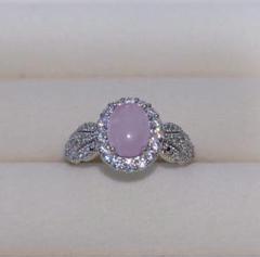 中古品　K18 ブラジル産クンツァイトリング #12 中古品 K18 ブラジル産クンツァイトリング #12 - アクセサリー