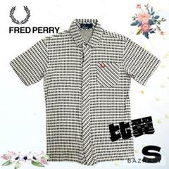 FRED PERRY フレッドペリー 半袖シャツ 比翼ボタン グレー チェック