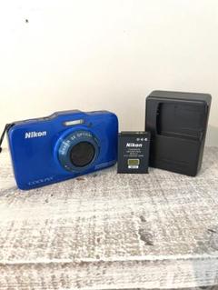 【レトロ撮影】 NIKON COOLPIX　S33　コンデジ　ブルー 動作確認済 81teClzJP4L._AC_SY200_QL15_.jpg