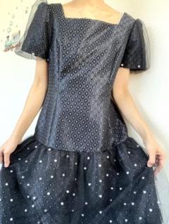特価商品  超美品！Rene オーガンジー パール装飾ジャガード ワンピース ワンピース