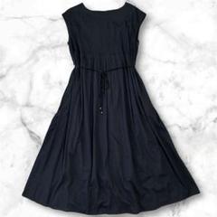 美品　hunch ピンタックワンピース ウエストリボン インド綿 コットンボイル
