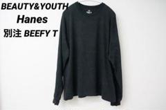 BEAUTY&YOUTH 別注 Hanes ヘインズ BEEFY Tシャツ 古着のサムネイル