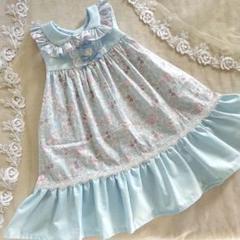 ハンドメイドワンピース　110  リバティ クラシカルワンピース/95-110size/リバティ/ハンドメイド作家