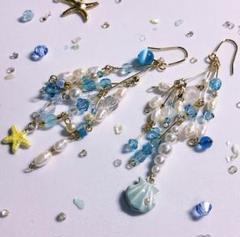 ハンドメイド　イヤリング　ピアス