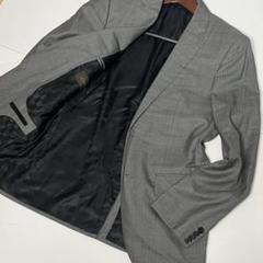 【美品】ルイヴィトン ジャケット グレー ダミエ 光沢 46 Vuitton