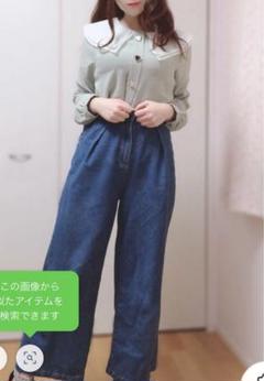 【美品】apres jour オーガンジー襟ハート ブラウス