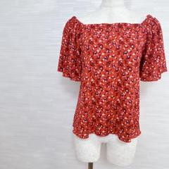 美品★Raf Raf ブラウス　半袖　赤　トップス　レディース