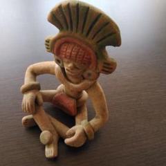 古代　メキシコ　土偶　置物　高さ約16.9㎝　本さ5-0314① 古代 メキシコ 土偶 置物 高さ約16.9㎝ 本さ5-0314①