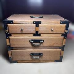 不精箱 [B23151] 桑製 小物入れ 小引き出し 古民具 品番 k-0520 時代 薬箱 両開き 小引き出し 収納 家具 小物入れ