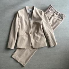 PLST プラステ ノーカラー スーツ セットアップ ベージュ Mサイズのサムネイル