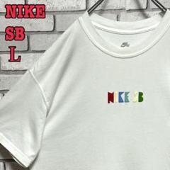 NIKE SB☆Tシャツ バックプリント ビックロゴ ワンポイント L ホワイト