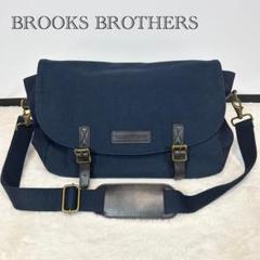 美品❗️BROOKS BROTHERS メッセンジャーバック　キャンバス　レザー