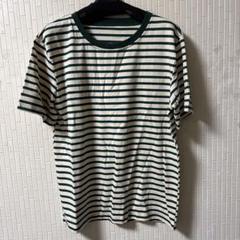 グリーンと白の横縞Tシャツ(新品未使用)