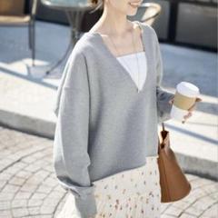 SLOBE IENA スローブイエナ Vネックスウェットプルオーバー