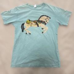 BOHEMIANS 馬プリント Tシャツ Mサイズ 水色